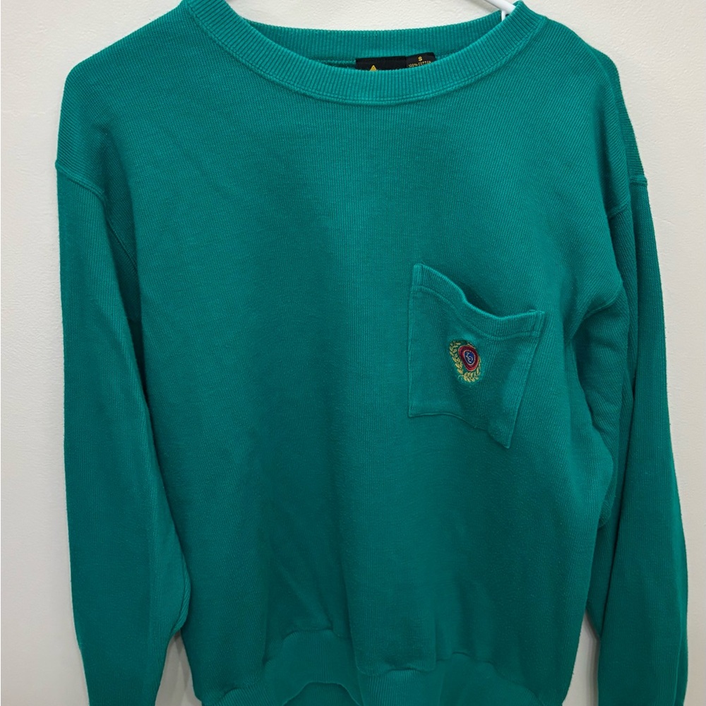 Vintage LizSport Pullover Crewneck Sweater with Pocket